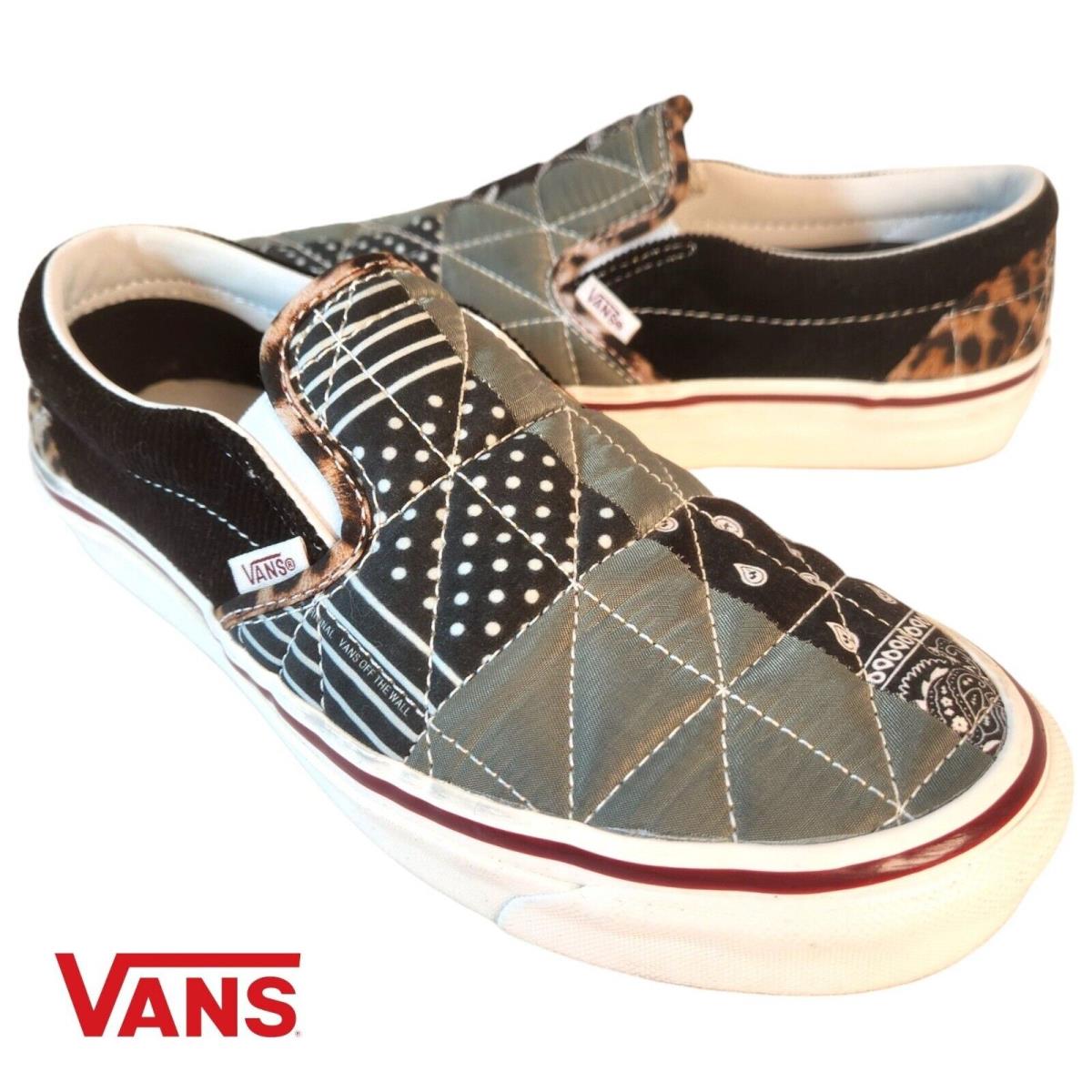 Vans Off The Wall Anaheim Bandana Cheetah Unisex Slip-on Skate Shoes W/o Box