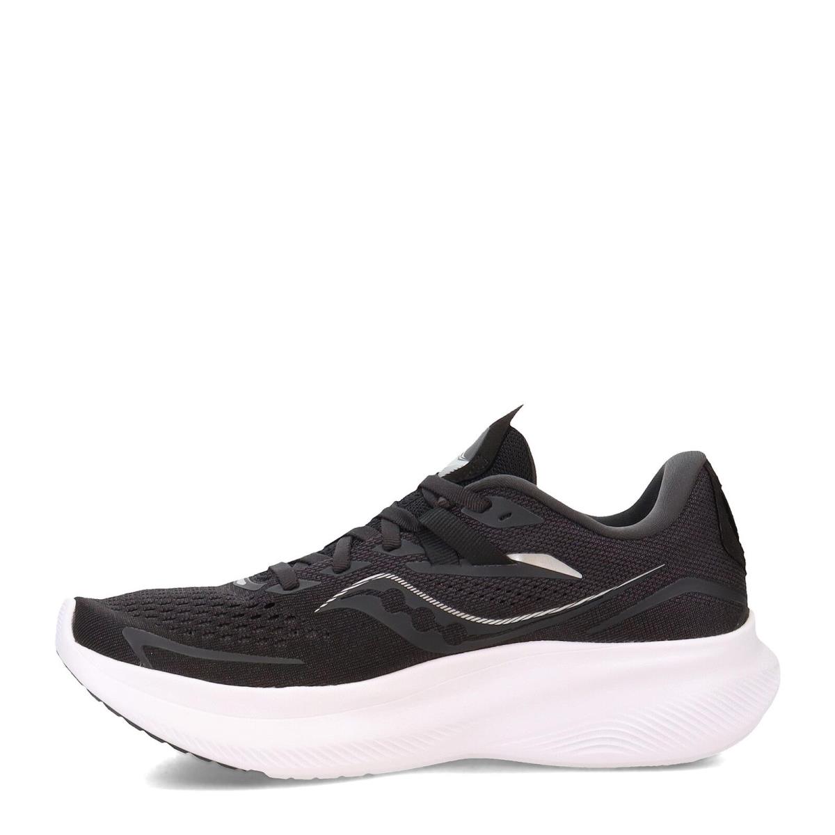 Saucony Women`s Ride 15 Running Shoe - Black/Black/Black