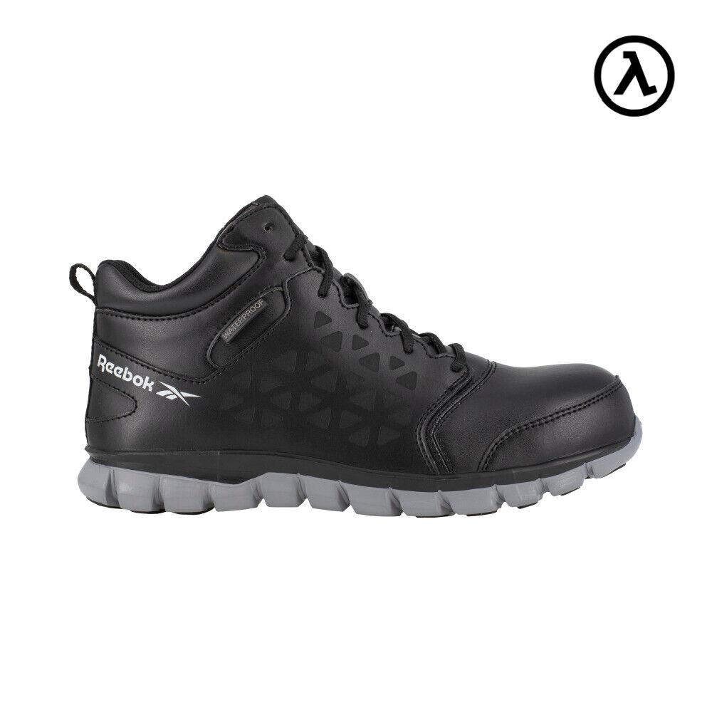 Reebok Sublite Cushion Work Men`s Athletic Waterproof Mid-cut Black Boots RB4144 7