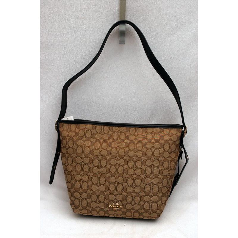 Coach Signature Dufflette Tote Shoulder Bag 36314 Khaki Brown