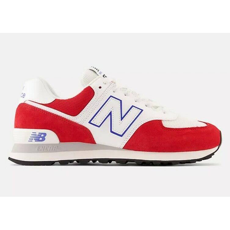 New Men`s Choose SZ New Balance 574 U574EW2 Red White Blue Suede