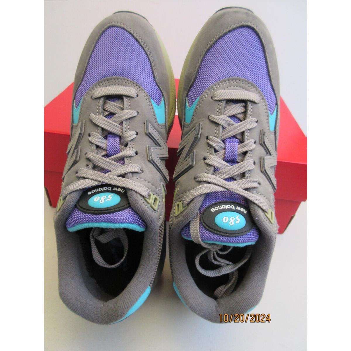 MT580VA2 New Balance 580 Gray Purple Blue Men s Size 8.5 M 41.5 7.5 SporTipTop