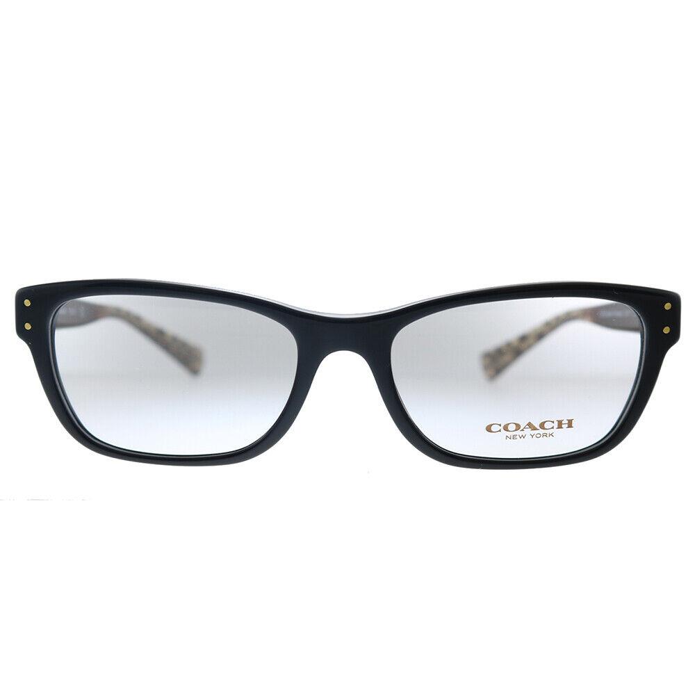 Coach HC 6082 5353 Black Plastic Rectangle Eyeglasses 53mm