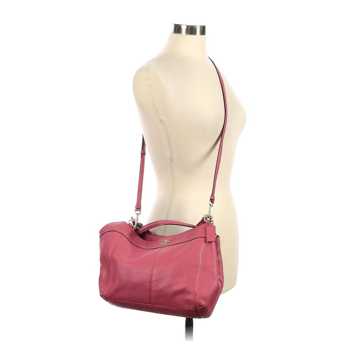 Coach Lexy Rouge Pink Pebbled Leather Shoulder Bag