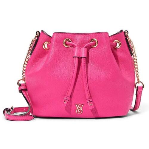 Victoria`s Secret Mini Bucket Crossbody Bag. Bold Pink