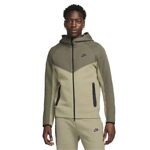 Men`s Nike Sportswear Tech Fleece Neutral Olive/medium Olive Windrunner Full