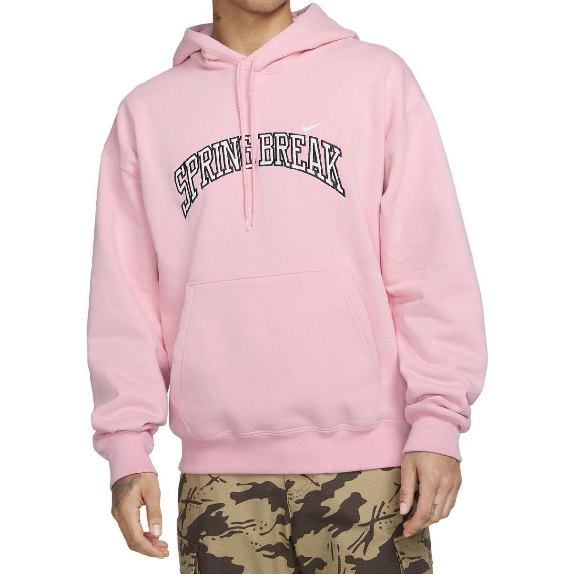 Nike SB Adult Unisex Spring Break Pullover Hoodie Medium Soft Pink DV9050-690