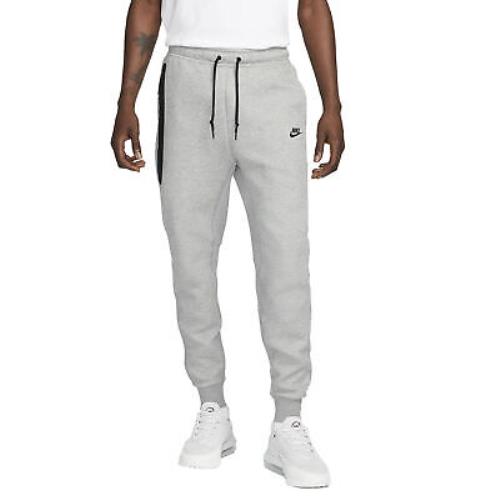 Men`s Nike Sportswear Tech Dark Grey Heather/black Fleece Joggers
