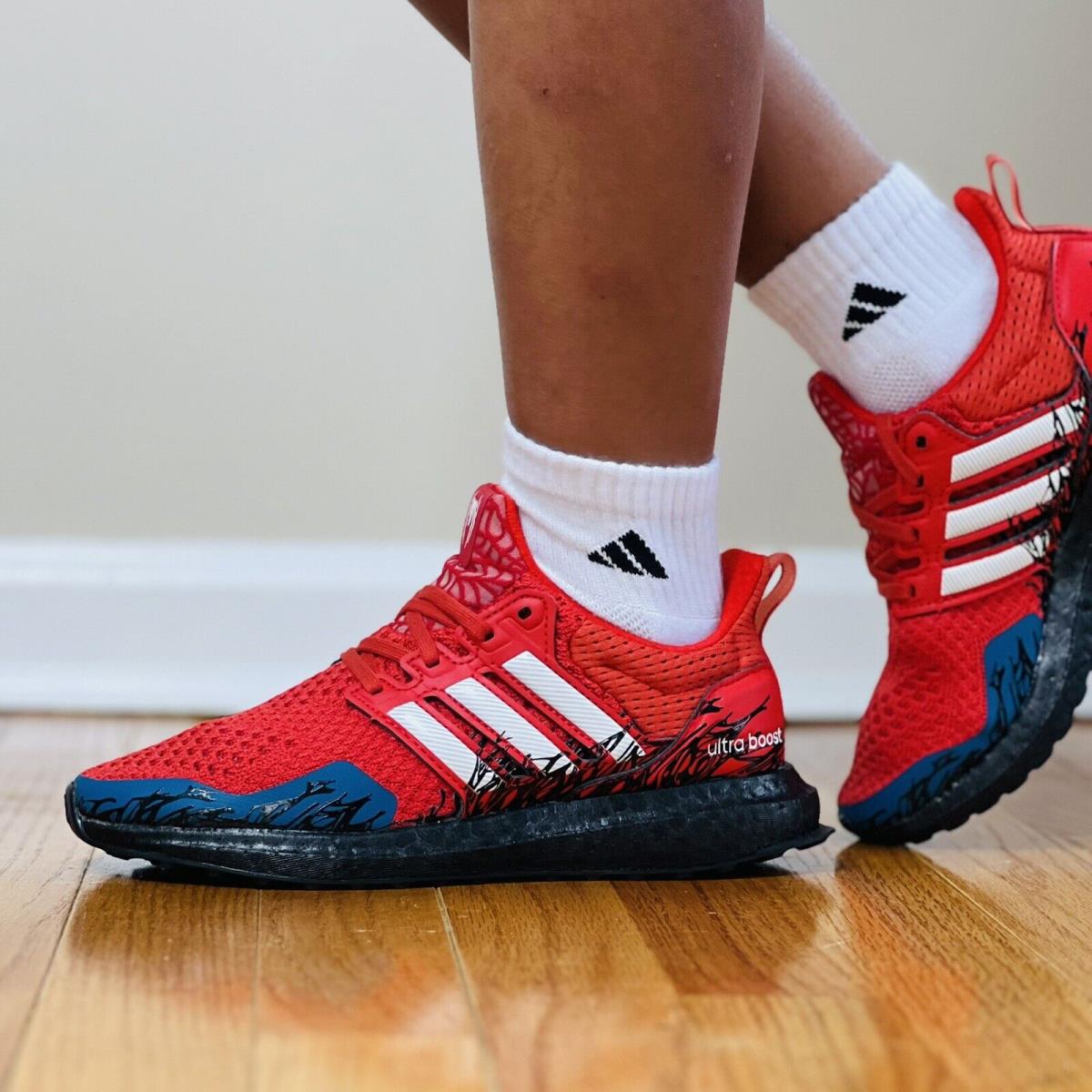 Adidas Ultraboost Spider-man 2 Youth School Shoes Athletic Sneaker Big Kids 341 - Red