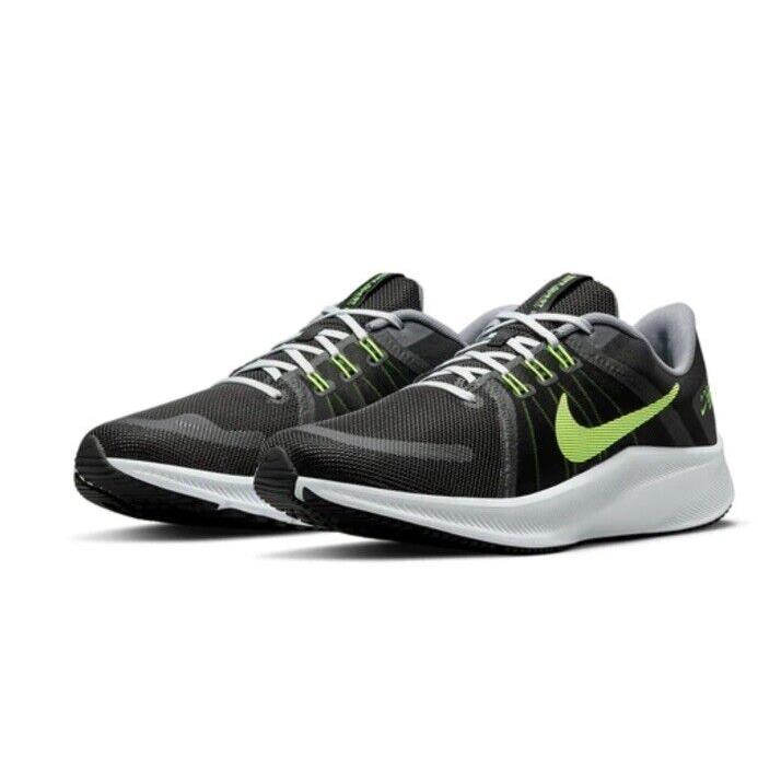 Men Nike Quest 4 Running Training Shoes Black/volt Dark Smoke Gray DO6697-001 - Black/Volt – Dark Smoke Gray