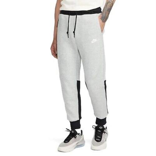 Men`s Nike Sportswear Tech Dark Gray Heather/black Fleece Joggers