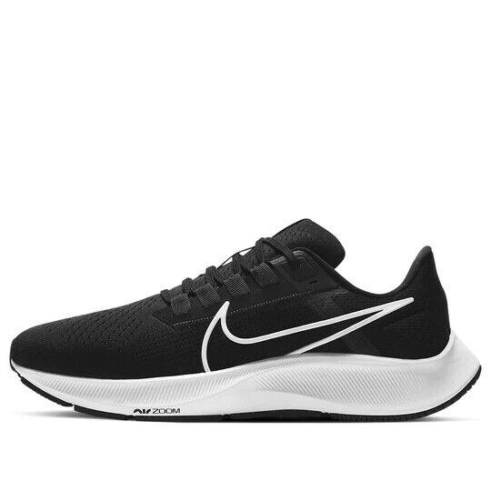 Nike Air Zoom Pegasus 38 CW7356-002 Mens Black White Running Sneaker Shoes UP101 - Black White