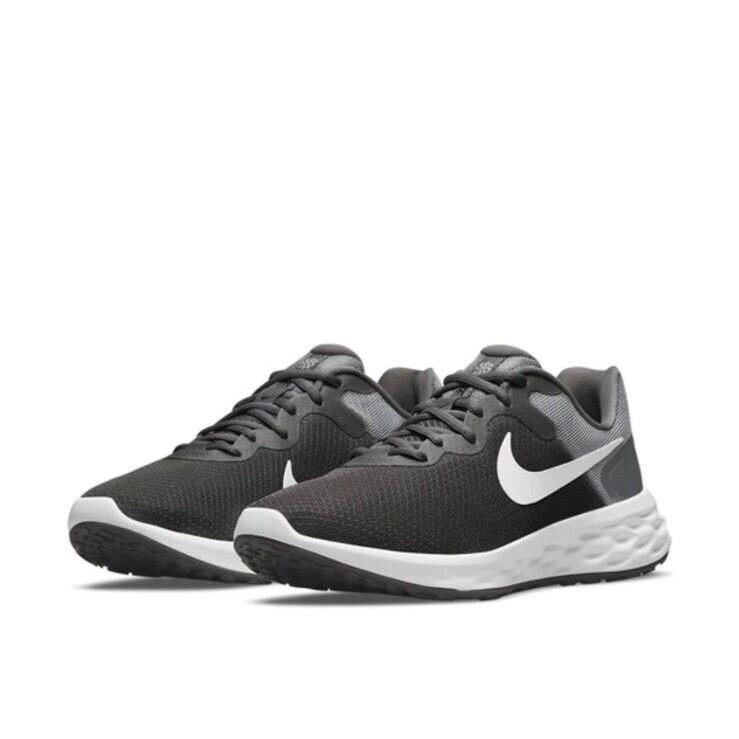 Men Nike Revolution 6 Next Nature Road Running Shoes Gray/black/white DC3728-004 - Gray/Black/White