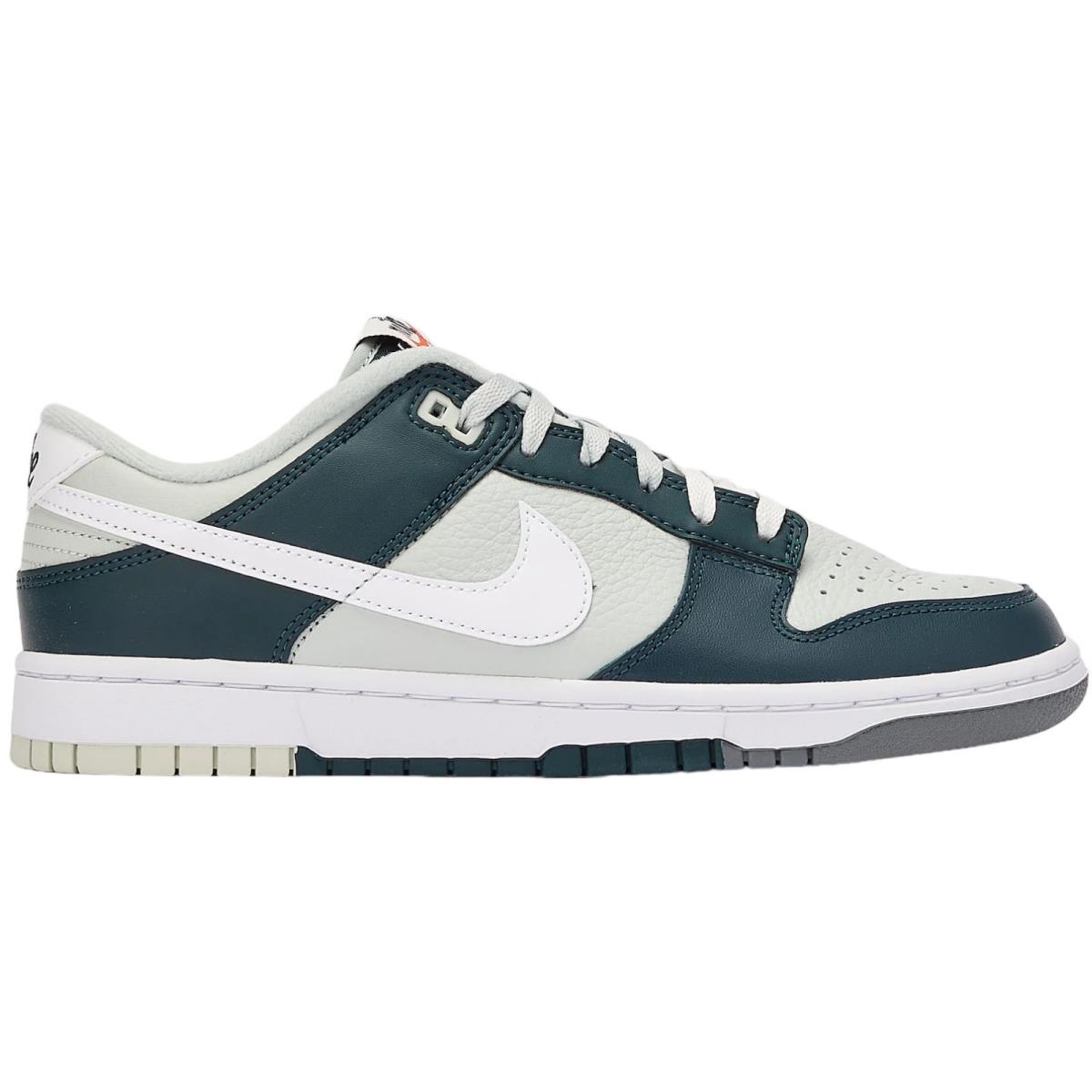 Nike Dunk Low Retro Men`s Casual Shoes All Colors US Sizes 7-14 Deep Jungle/White/Light Silver