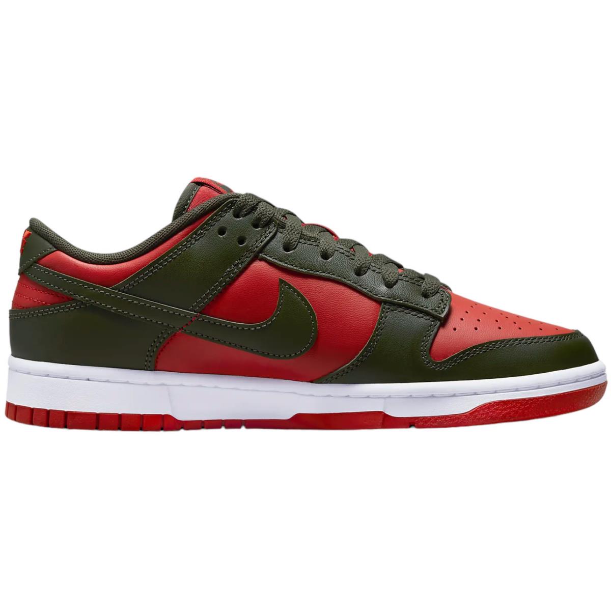 Nike Dunk Low Retro Men`s Casual Shoes All Colors US Sizes 7-14 Mystic Red/White/Cargo Khaki