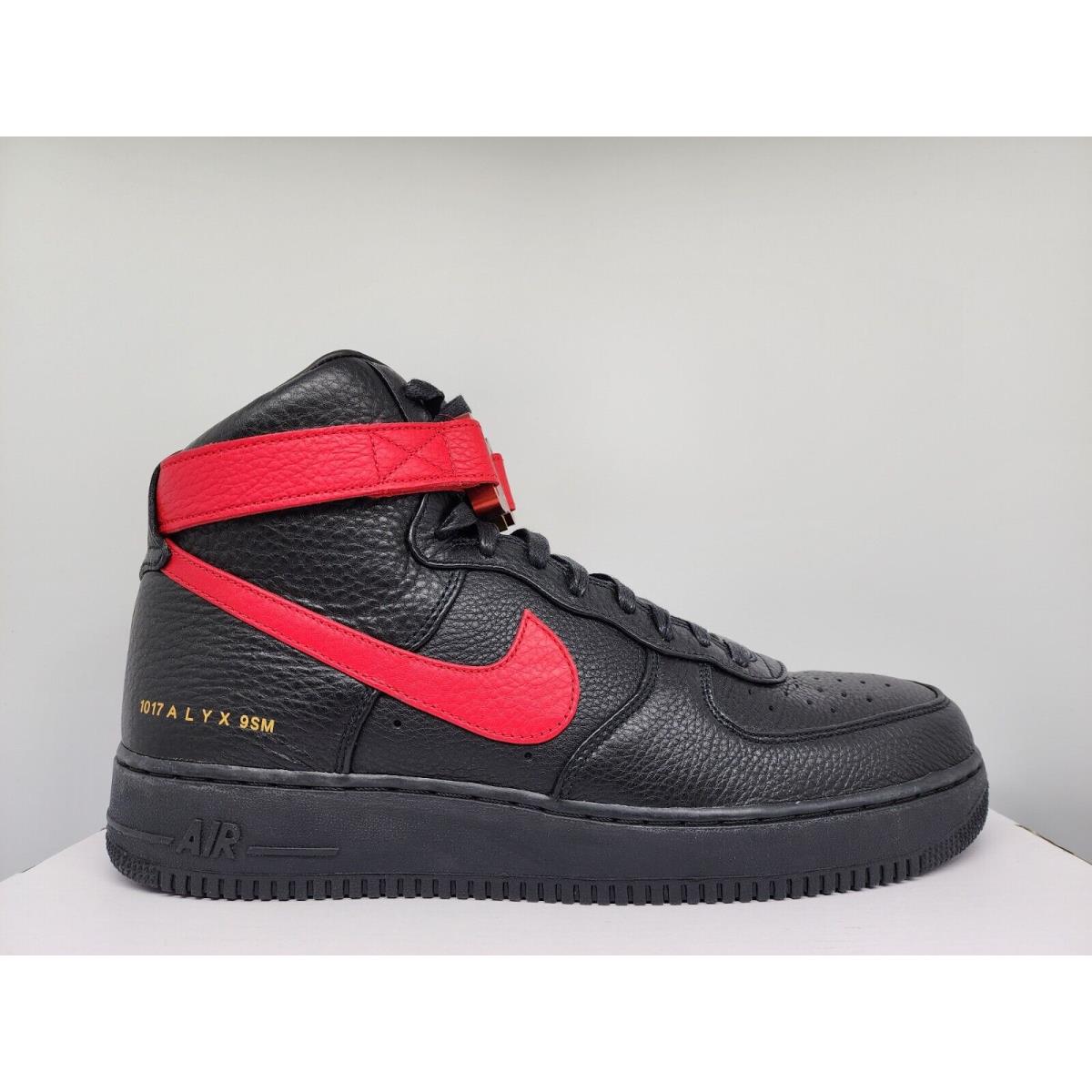 Nike Air Force 1 Hi x Alyx `bred` Black Red Leather CQ4018-004 Size 16