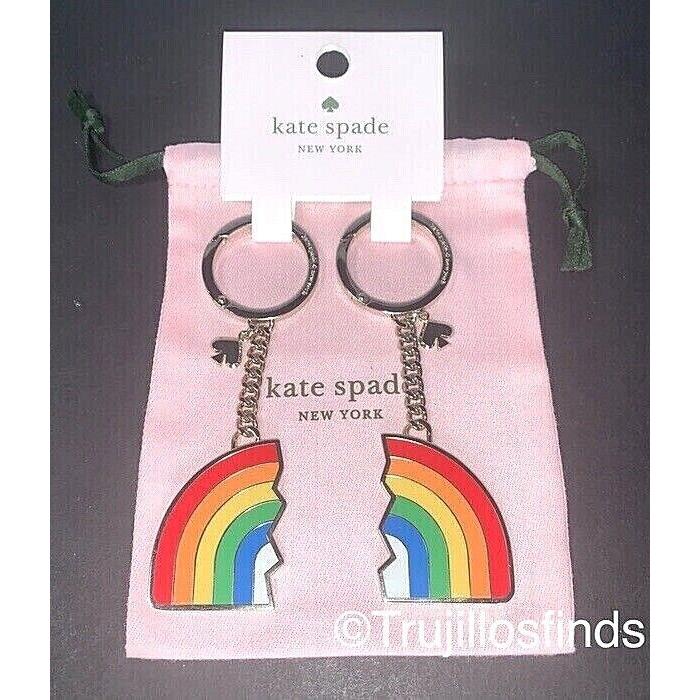 Kate Spade Pride Key Chain Matching Pair Bff W/dust Bag K7158 New