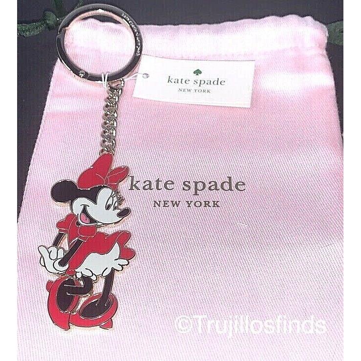 Kate Spade X Disney Minnie Mouse Metal Keyfob/bag Charm New