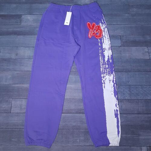 Adidas Y-3 Yohji Yomamoto Gfx Logo Sweatpants Mens Large Purple Splash