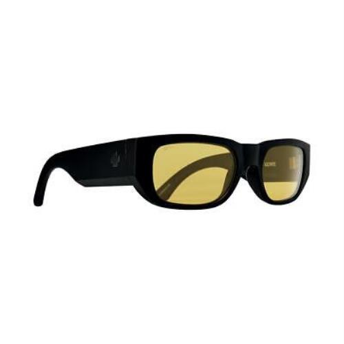 Spy Optic Genre Sunglasses Matte Black Happy Yellow