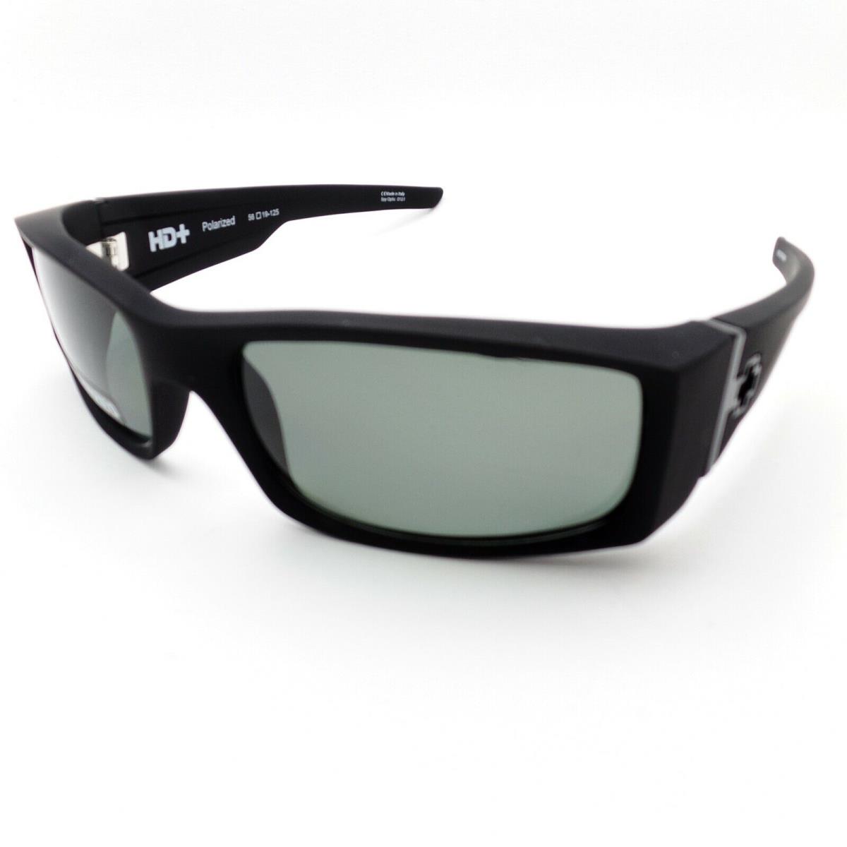 Spy Optics Hielo Matte Soft Black Happy Grey Green Polarized HD Sunglasses