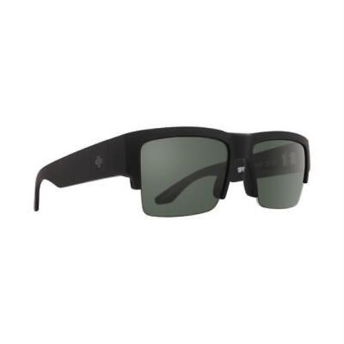 Spy Optic Cyrus 50/50 Sunglasses Soft Matte Black Happy Gray Green Polar
