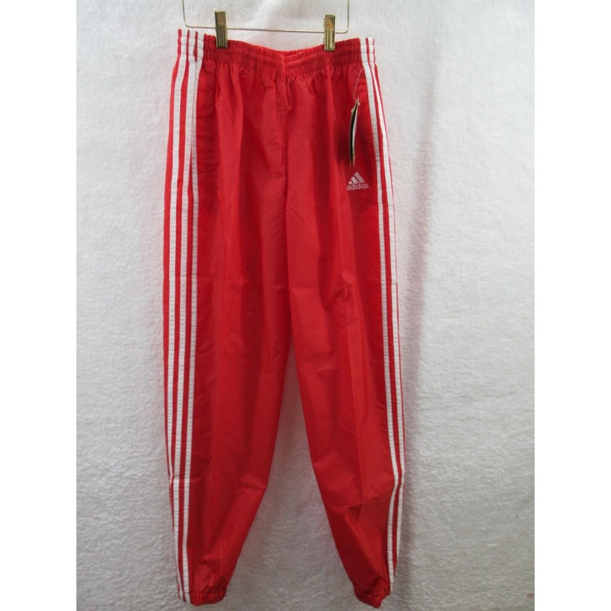 Adidas Vintage Nylon Red Track Pants Youth XL Yxl