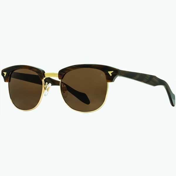 American Optical AO 51mm Sirmont Sunglasses All Frame and Lens Colors Skull Temples Chocolate Gold