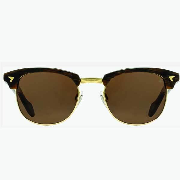 American Optical AO 51mm Sirmont Sunglasses All Frame and Lens Colors Skull Temples Chocolate Gold