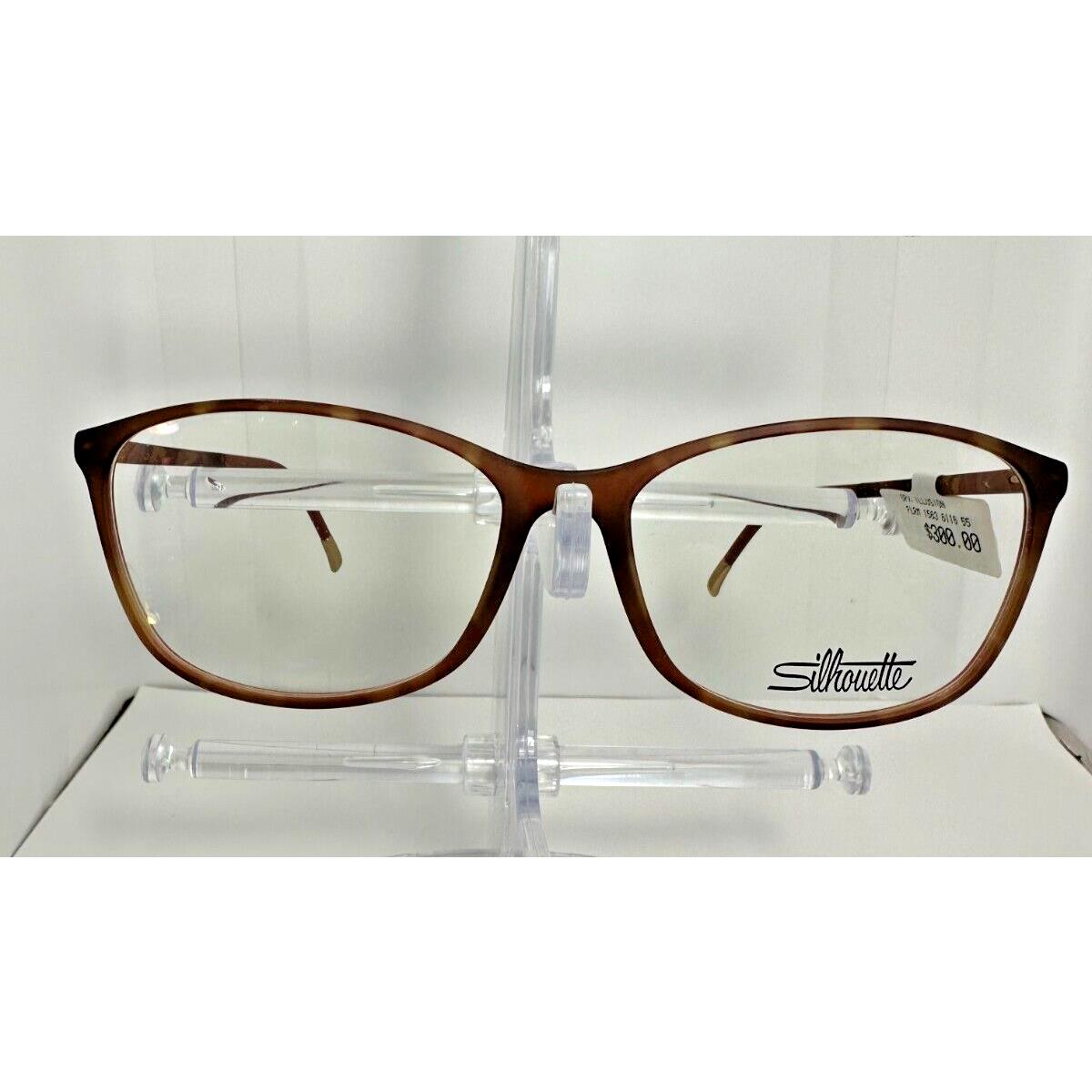 Silhouette Spx Illusion Full Frame 1563-6116-55 Eyeglasses 55-20-140 Brown