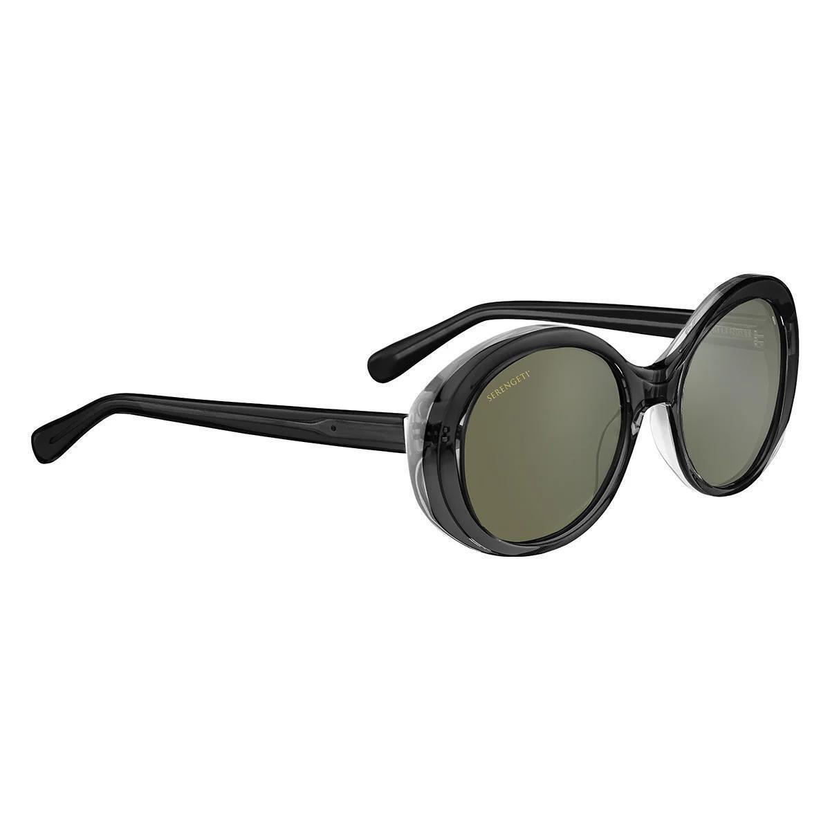 Serengeti Bacall Sunglasses Women`s Shiny Black Transparent Layer