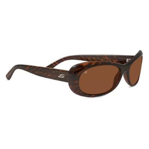 Serengeti Bella Sunglasses Dark Brown Stripe Mineral Polarized Drivers