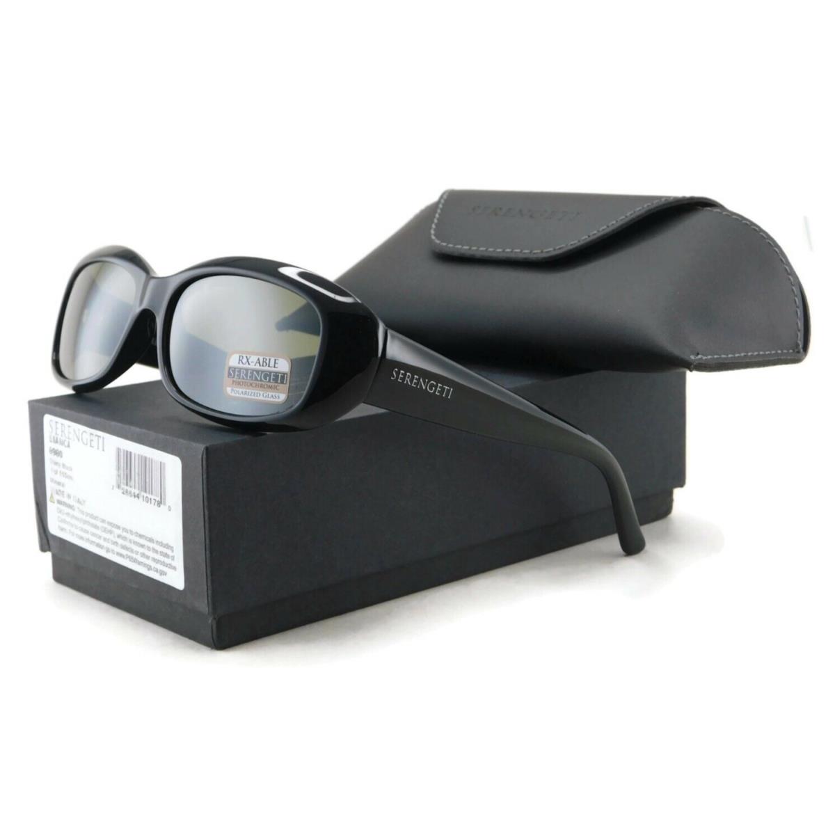 Serengeti Bianca Sunglasses Black / Polarized Photocromic 555nm Glass Lens