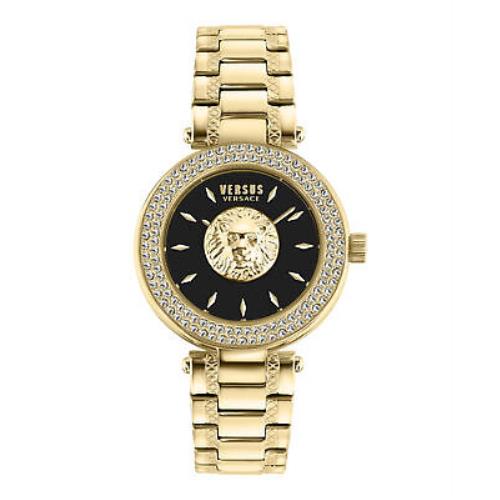 Versus Versace Womens Brick Lane Gold 36mm Bracelet Fashion Watch