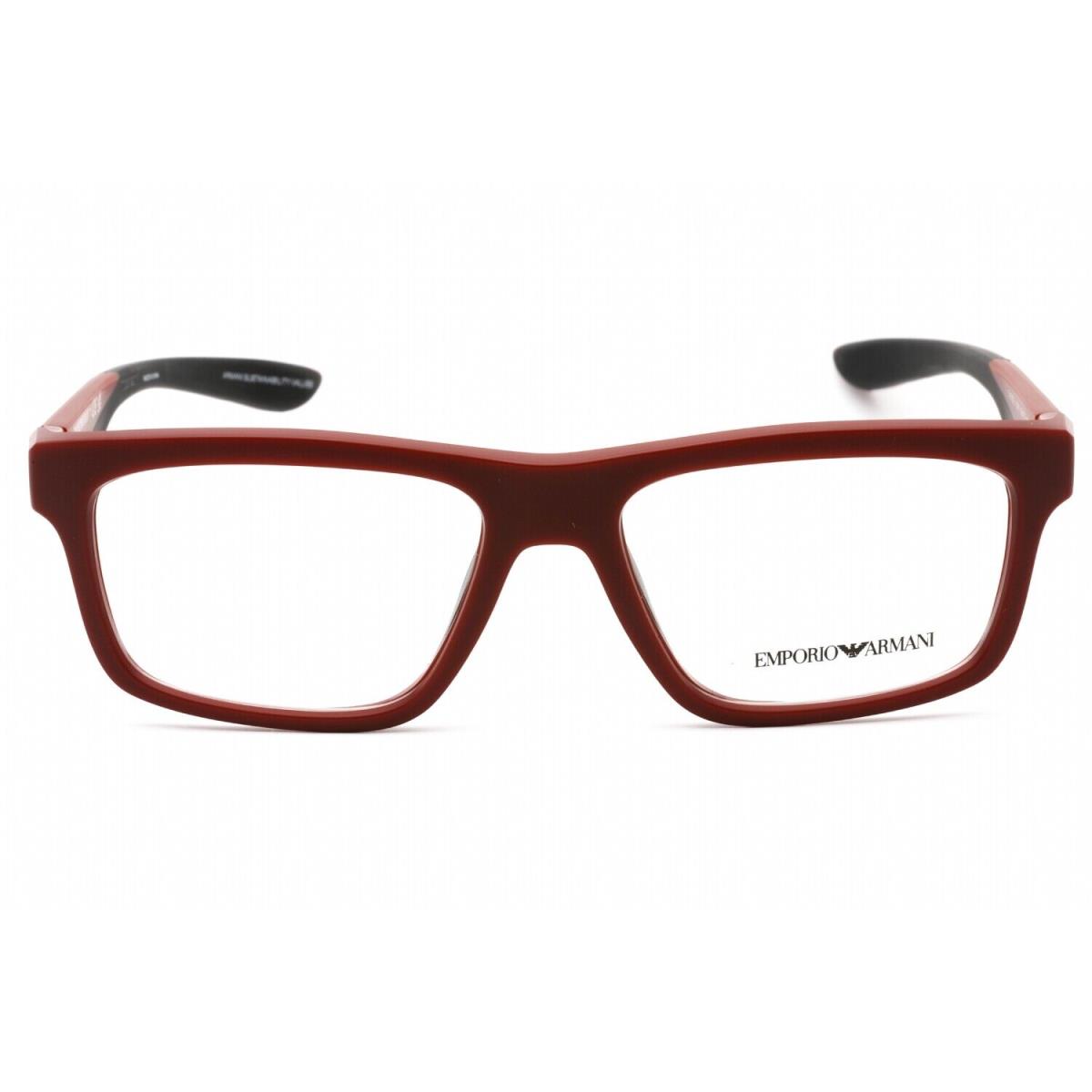 Emporio Armani 0EA3220U 5261 Eyeglasses Matte Bordeaux Frame 55 Mm