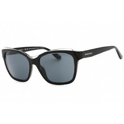 Emporio Armani 0EA4209 605187 Sunglasses Black Crystal Frame Grey Lenses 54mm
