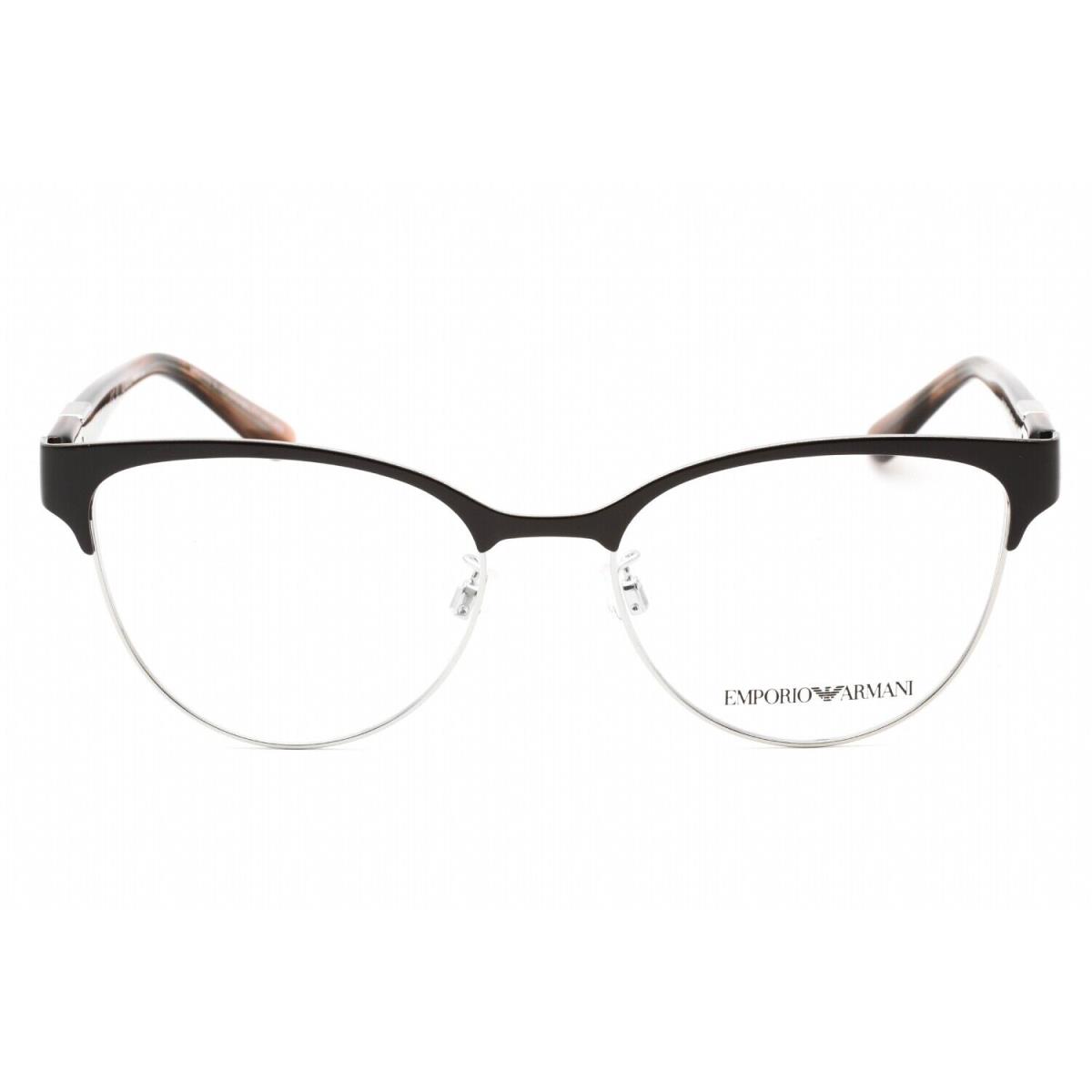 Emporio Armani 0EA1130 3178 Eyeglasses Shiny Brown Silver Frame 52 Mm