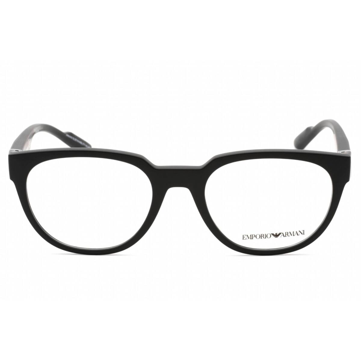 Emporio Armani Men`s Eyeglasses Matte Black Full Rim Round Frame 0EA3224 5001