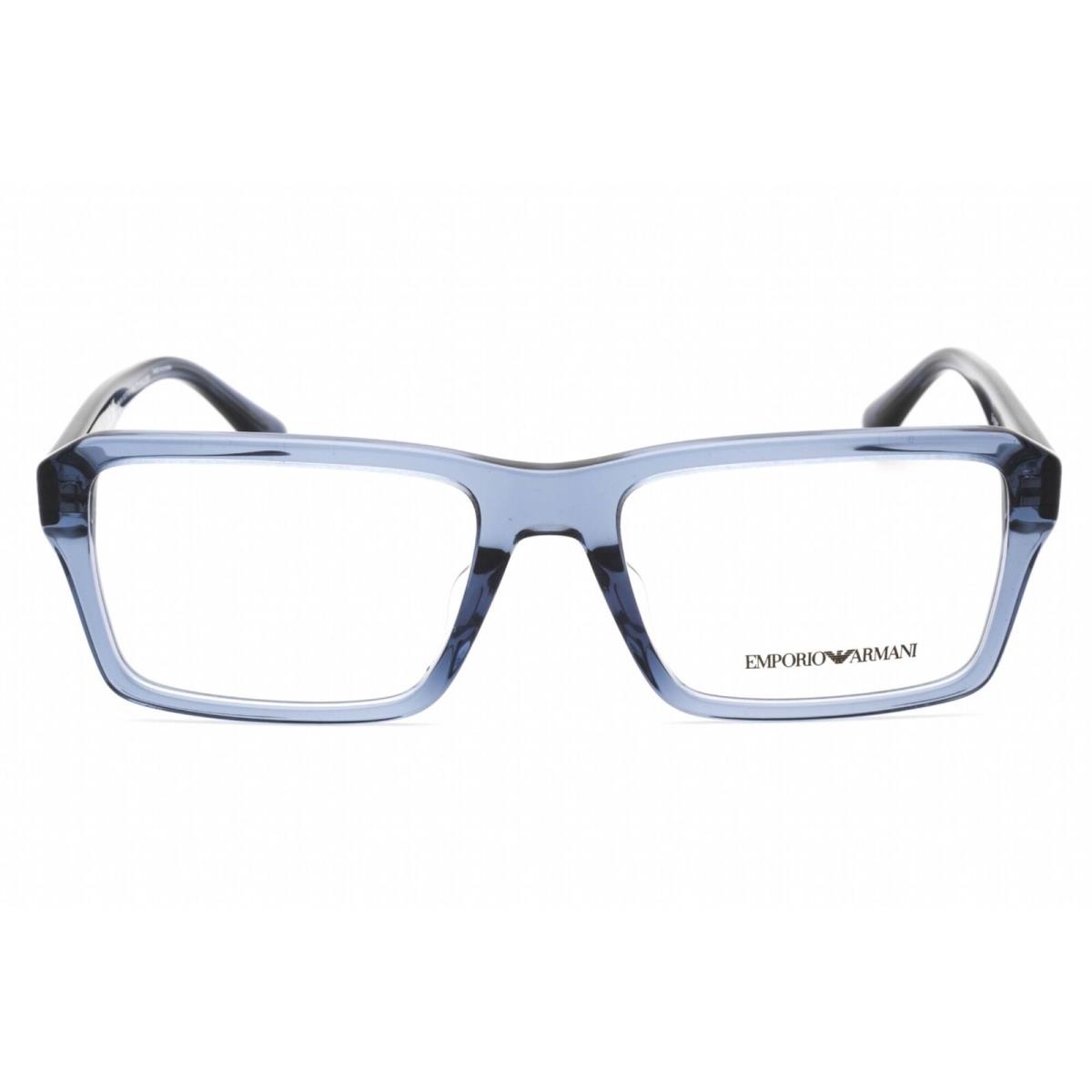 Emporio Armani Men`s Eyeglasses Shiny Transparent Blue Frame 0EA3206F 5072
