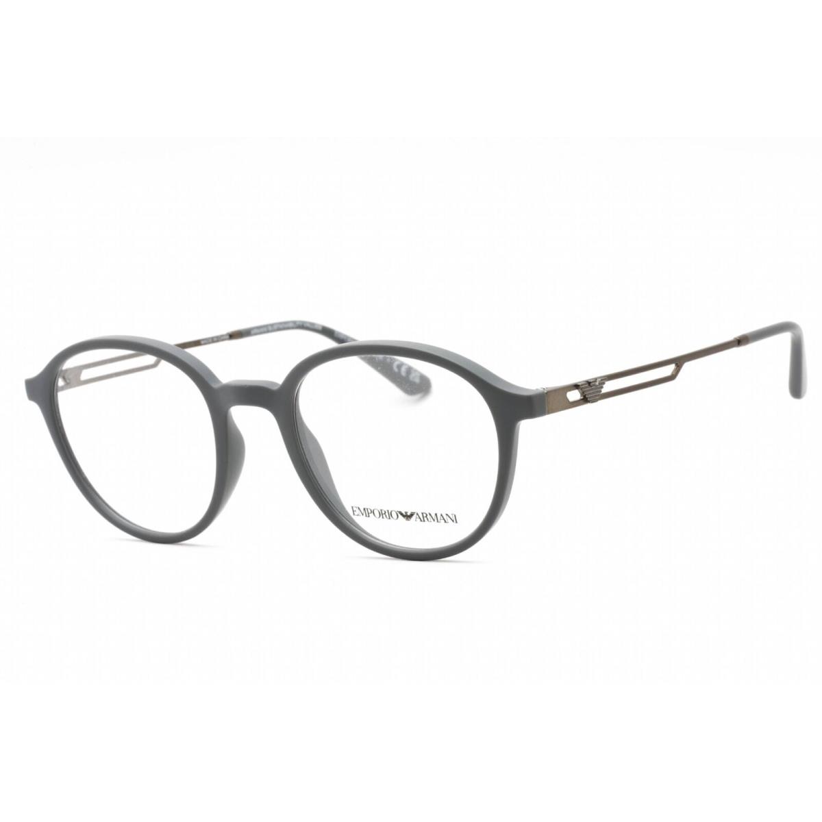 Emporio Armani Men`s Eyeglasses Matte Grey Plastic Full Rim Frame 0EA3225 5060