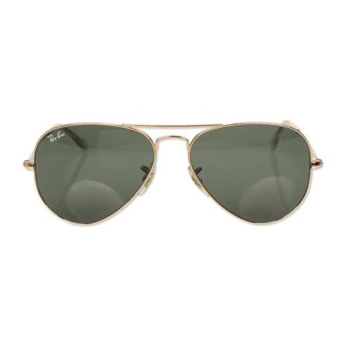 Ray Ban Sunglasses Pilot Gold Unisex RB3025 W3234 - Gold, Frame: Gold, Lens: Green