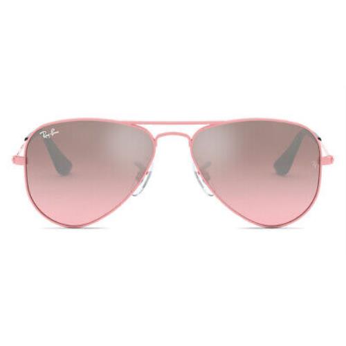 Ray-ban 0RJ9506S Sunglasses Kids Pink Aviator 50mm - Frame: Gray, Lens: Gray, Model: Pink