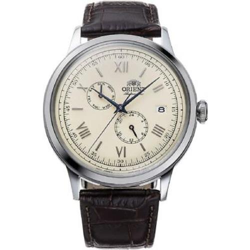 Men`s Orient Bambino Version 8 Day-date 24 Hour Automatic Watch RA-AK0702Y10B - 