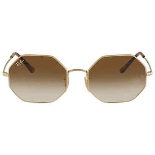 Ray Ban Octagon 1972 Light Brown Gradient Unisex Sunglasses RB1972 914751 54 - Frame: Gold, Lens: Brown