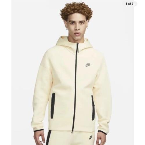 Nike Sportswear Tech Fleece Windrunner Hoodie Coconut Milk FB7921 113 Large