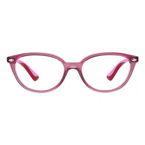 Ray Ban RB1612 2777 Polished Pink Transparent Youth Eyeglasses 48-15-130