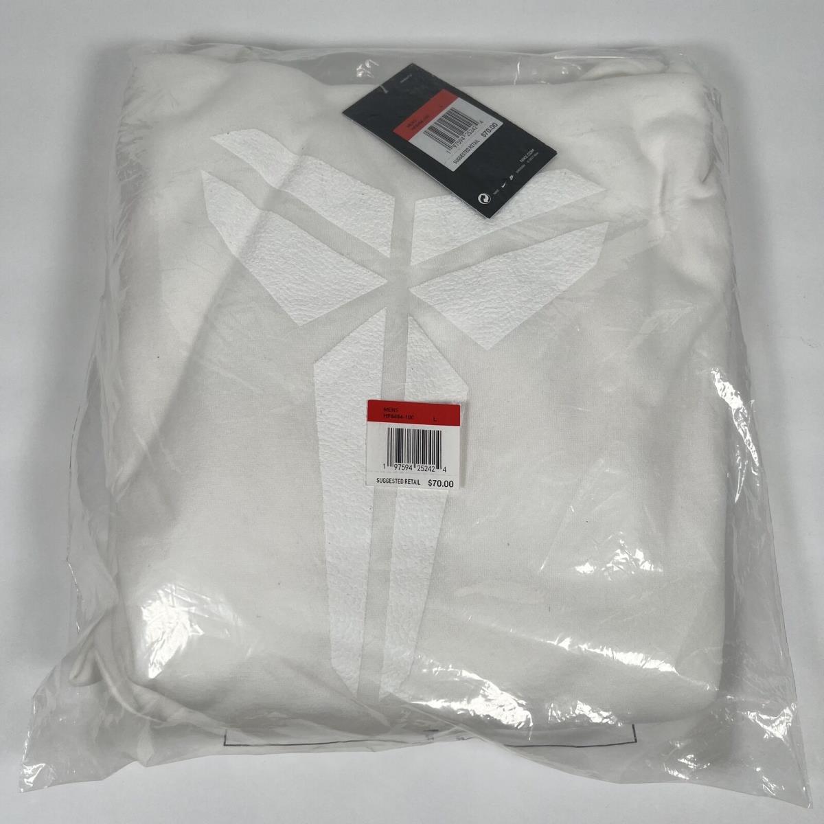 Nike Kobe Mamba Halo White Hoodie HF6454-100 - Men`s Size Large