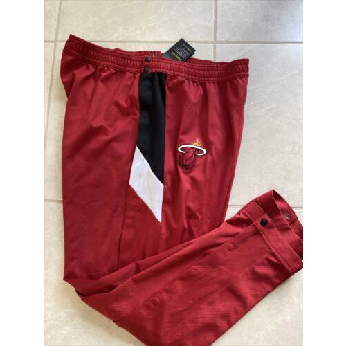 Nike Miami Heat Therma Warm up Basketball Snap Button Pant Mens Size 4XL T