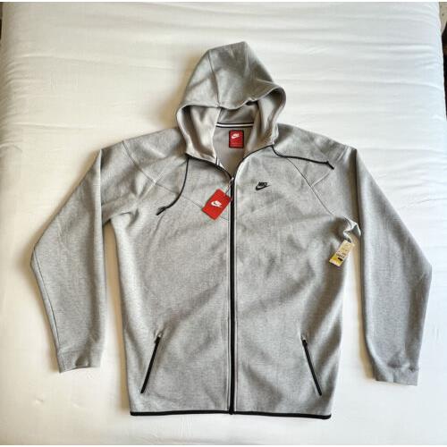 Nike Sportswear Tech Fleece Full Zip Hoodie Jacket 545277-065 Gray 3XL-T
