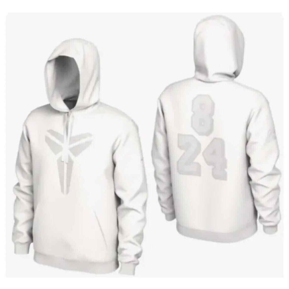 Nike Kobe Mamba Halo White Hoodie HF6454-100 Men`s Sweatshirt - Size Large